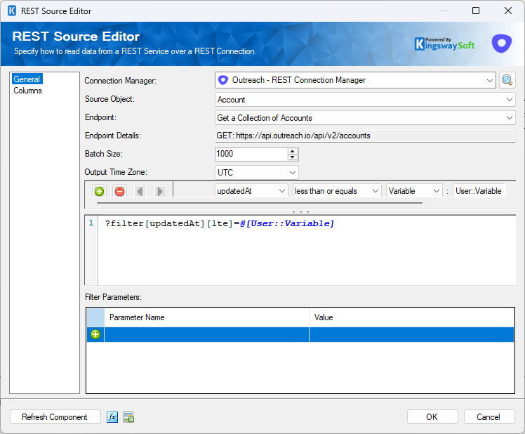 SSIS Outreach REST Source